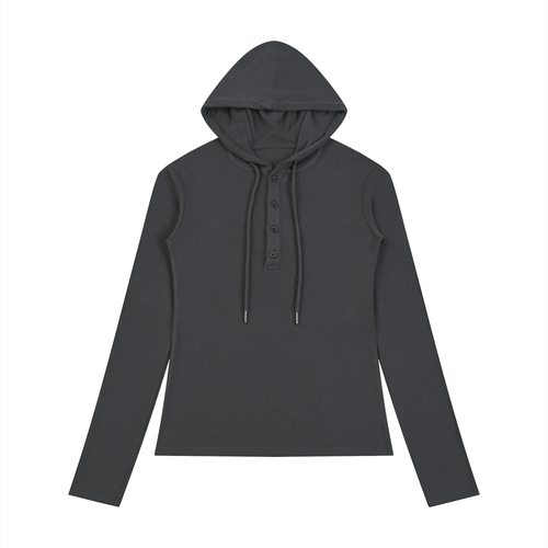 hoodedtop,hoodie,halfbutton,womenswear,fw26,longsleeve,260gsm,minimalist